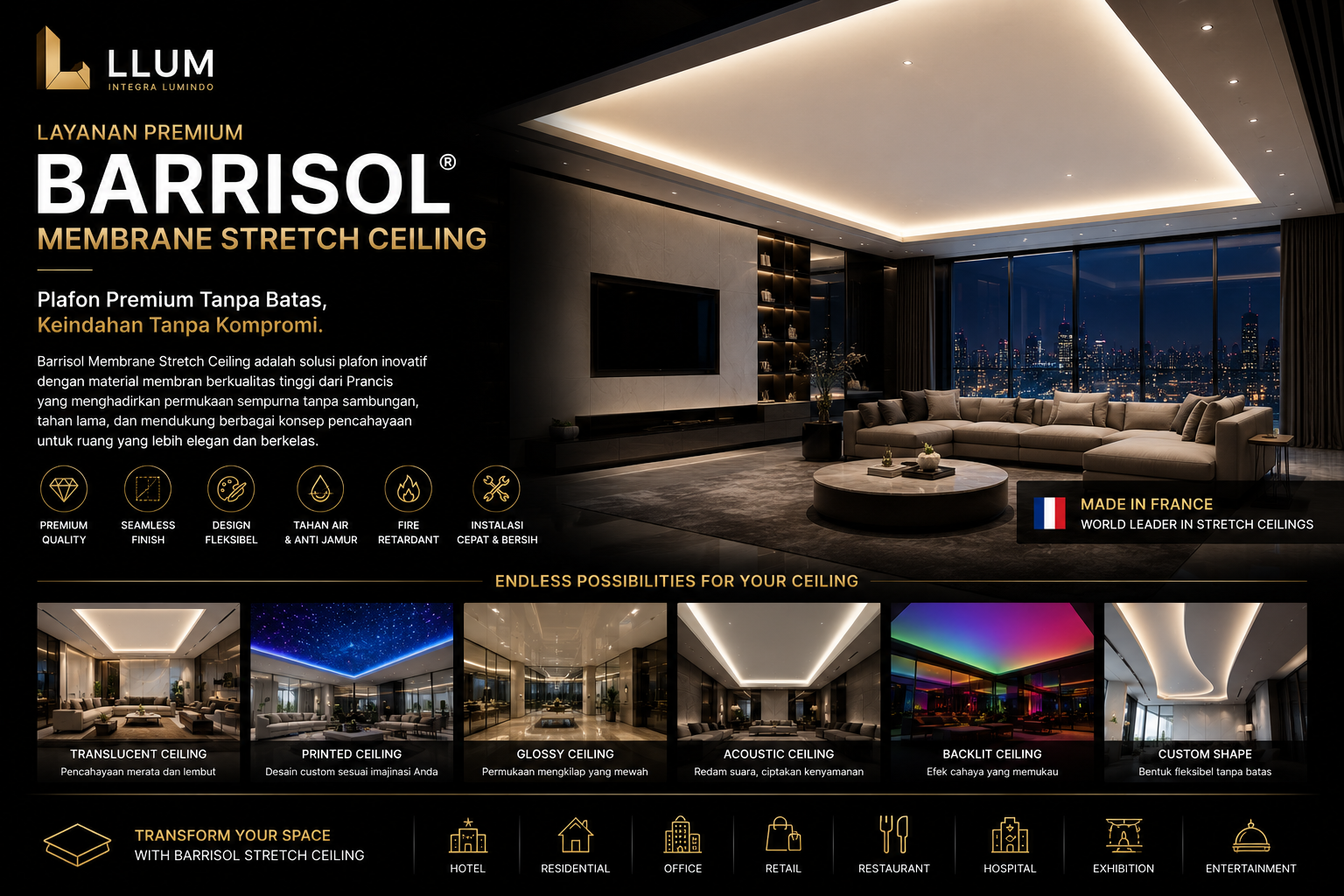 Barrisol Tunable Lighting