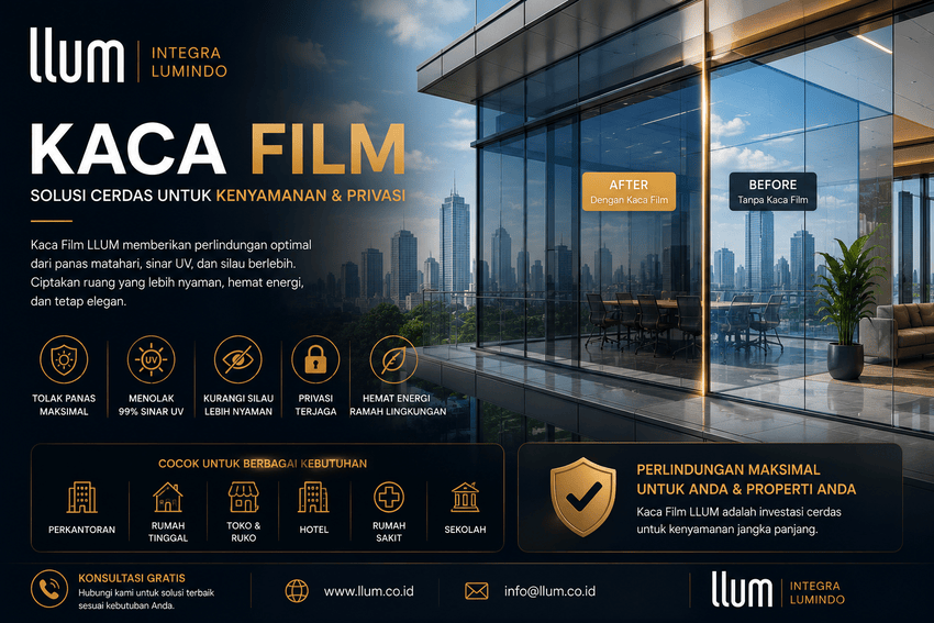 Kaca Film untuk Gedung, Rumah Sakit, Komersial & Rumah Tinggal